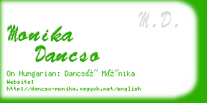 monika dancso business card